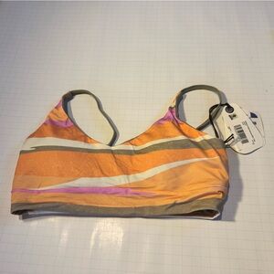 Prana Orange and Purple Bikini Top